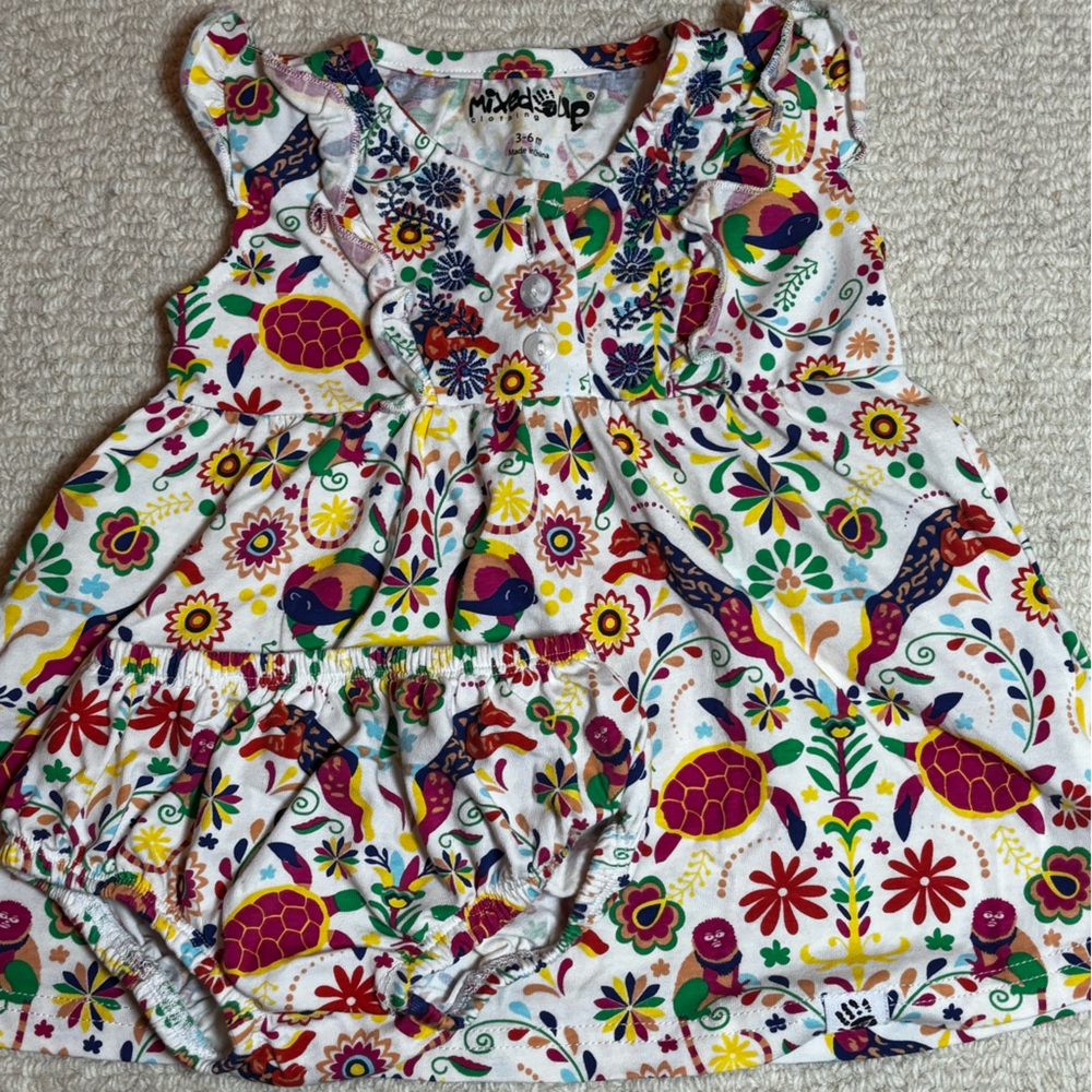 Colorful Floral Sleeveless Dress